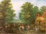 Michau, Theobald The Stop at the Country Inn France oil painting reproduction